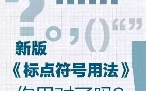 《人民日报》发布：新版标点符号正确用法和标准占格要求